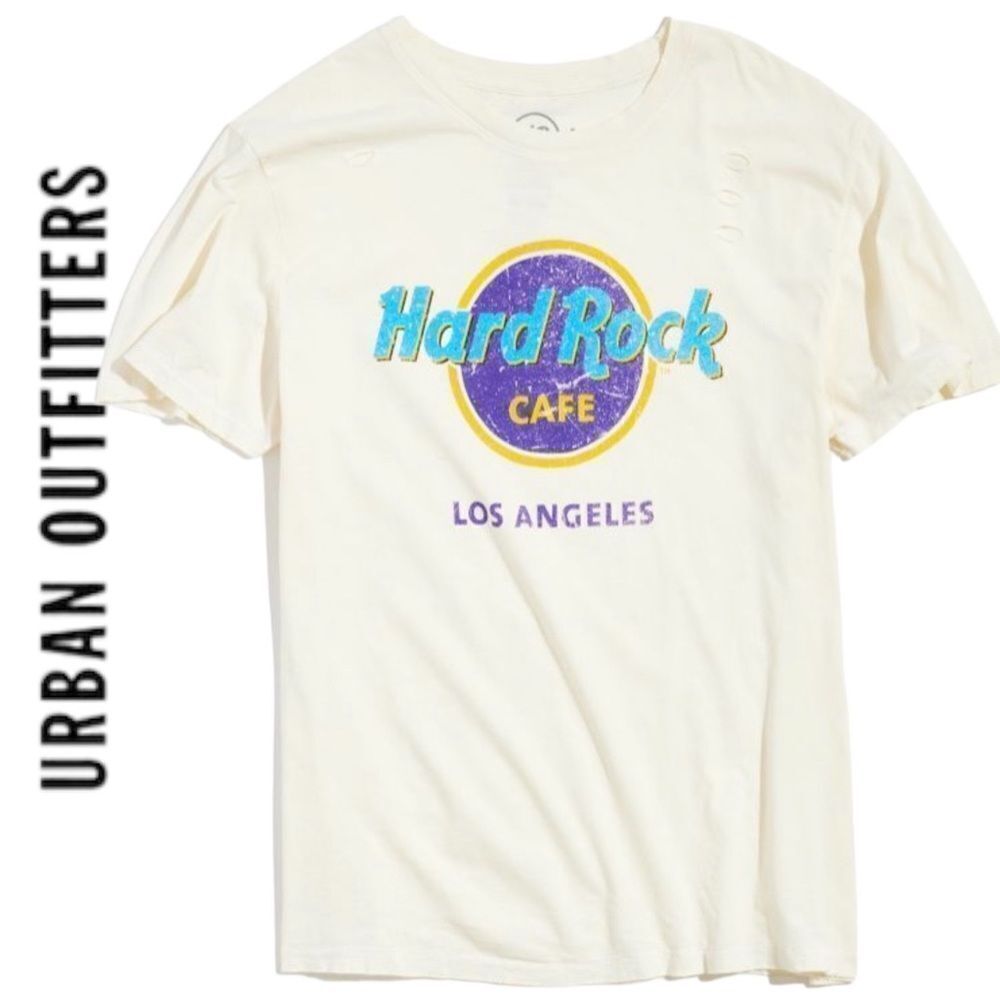 NEW Hard Rock Cafe UO Urban Outfitters Los Angeles T-Shirt Shirt Tee L